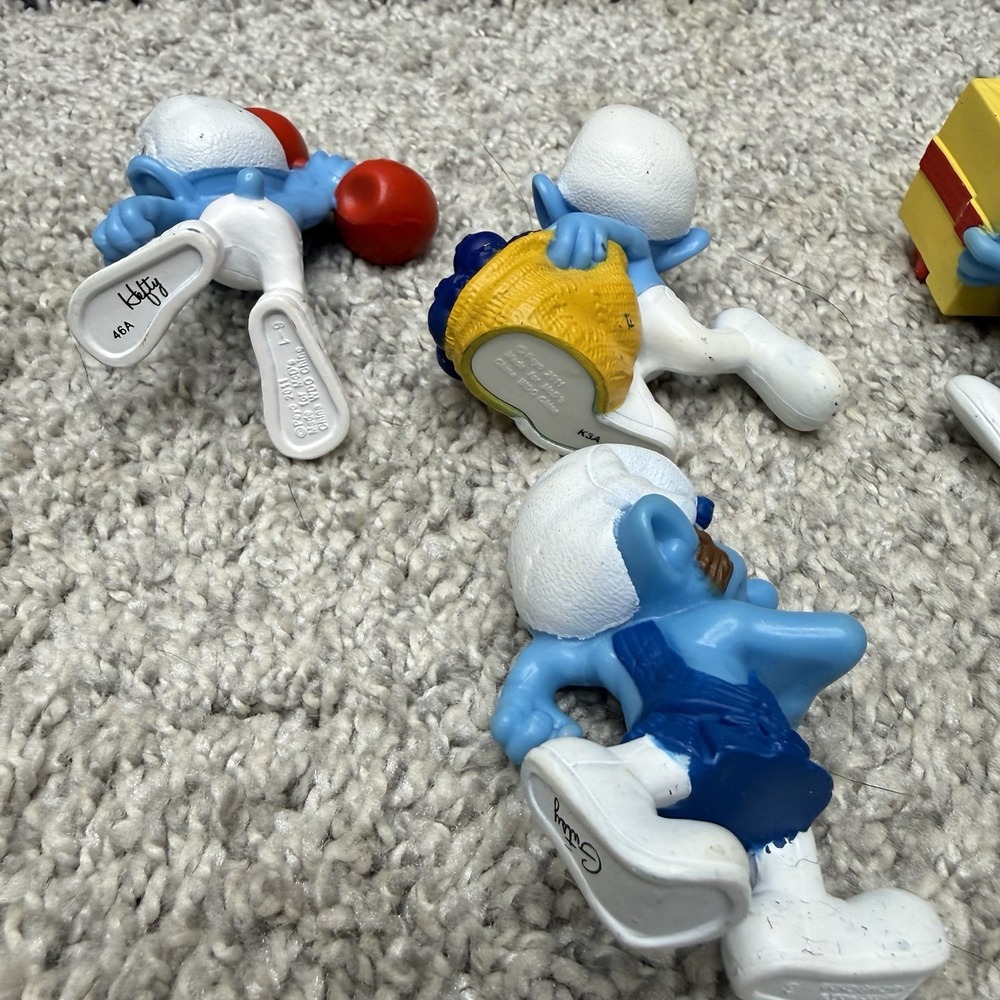 Smurf PVC Payo Figures lot x5 toy Smurf action figures - Picture 3 of 15